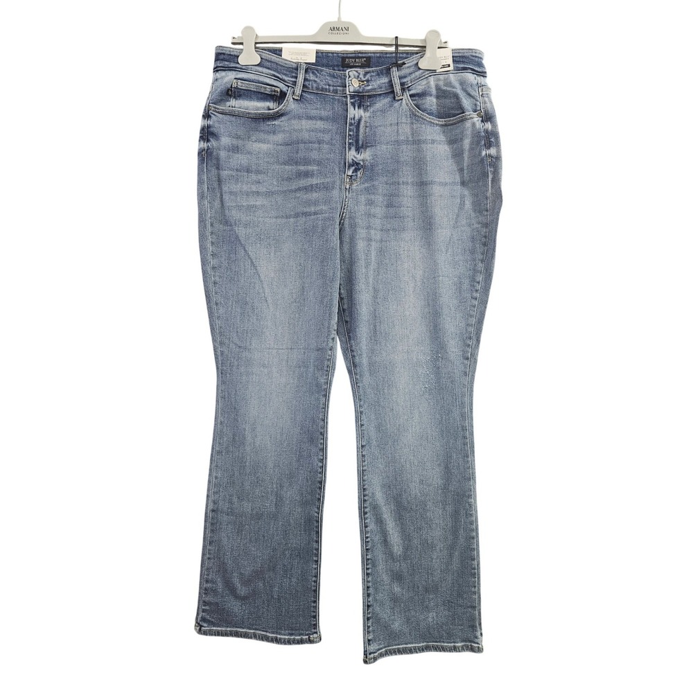 Judy Blue Bootcut Jeans Women 22W Light Wash Denim Mid Rise Stretch JB82337LT NW